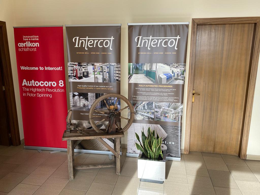 Intercot Corporate Entrance & Spinning Machinery Banner